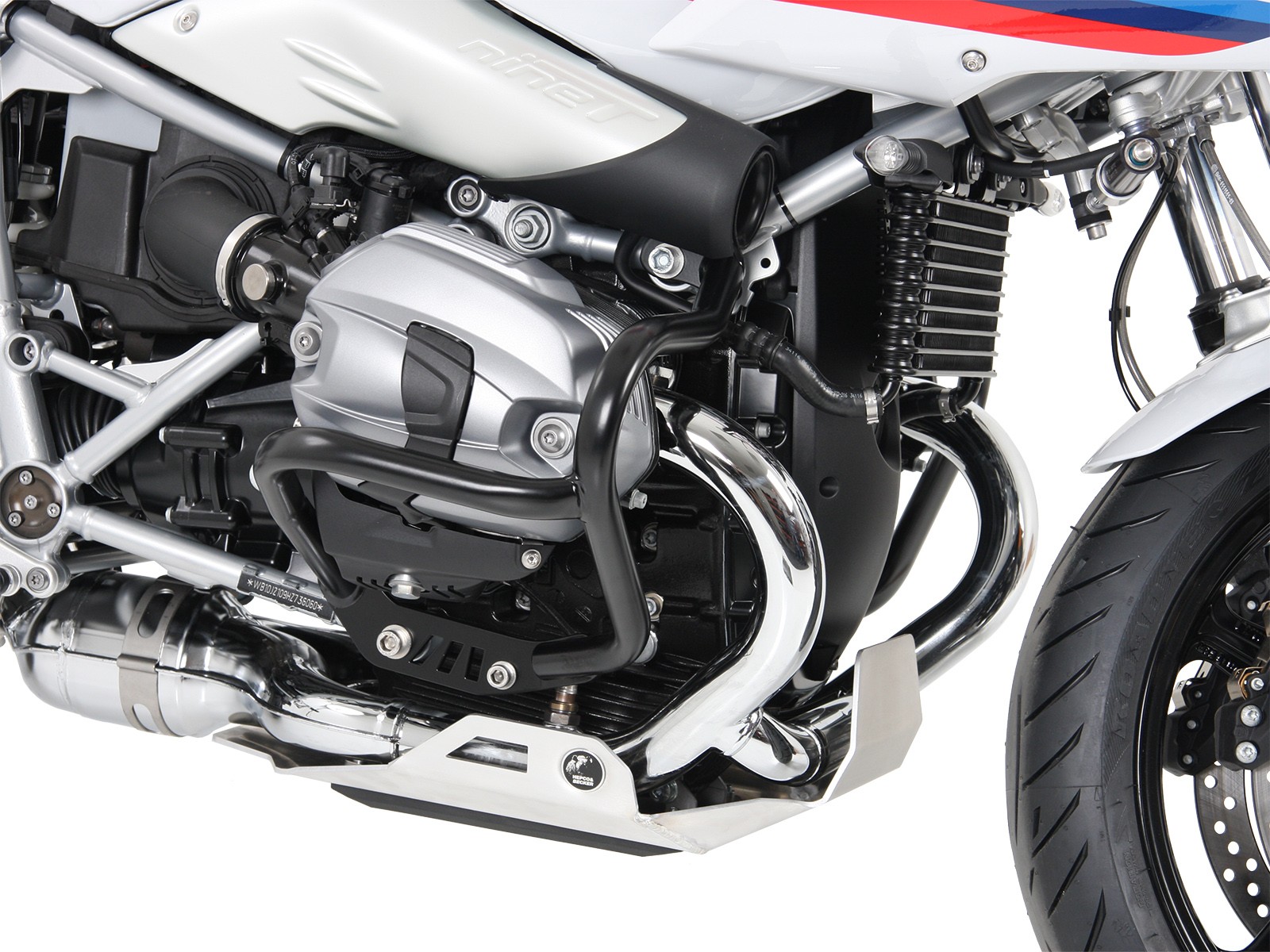 Engine guard black for BMW R nineT Racer (17-20) Hepco & Becker