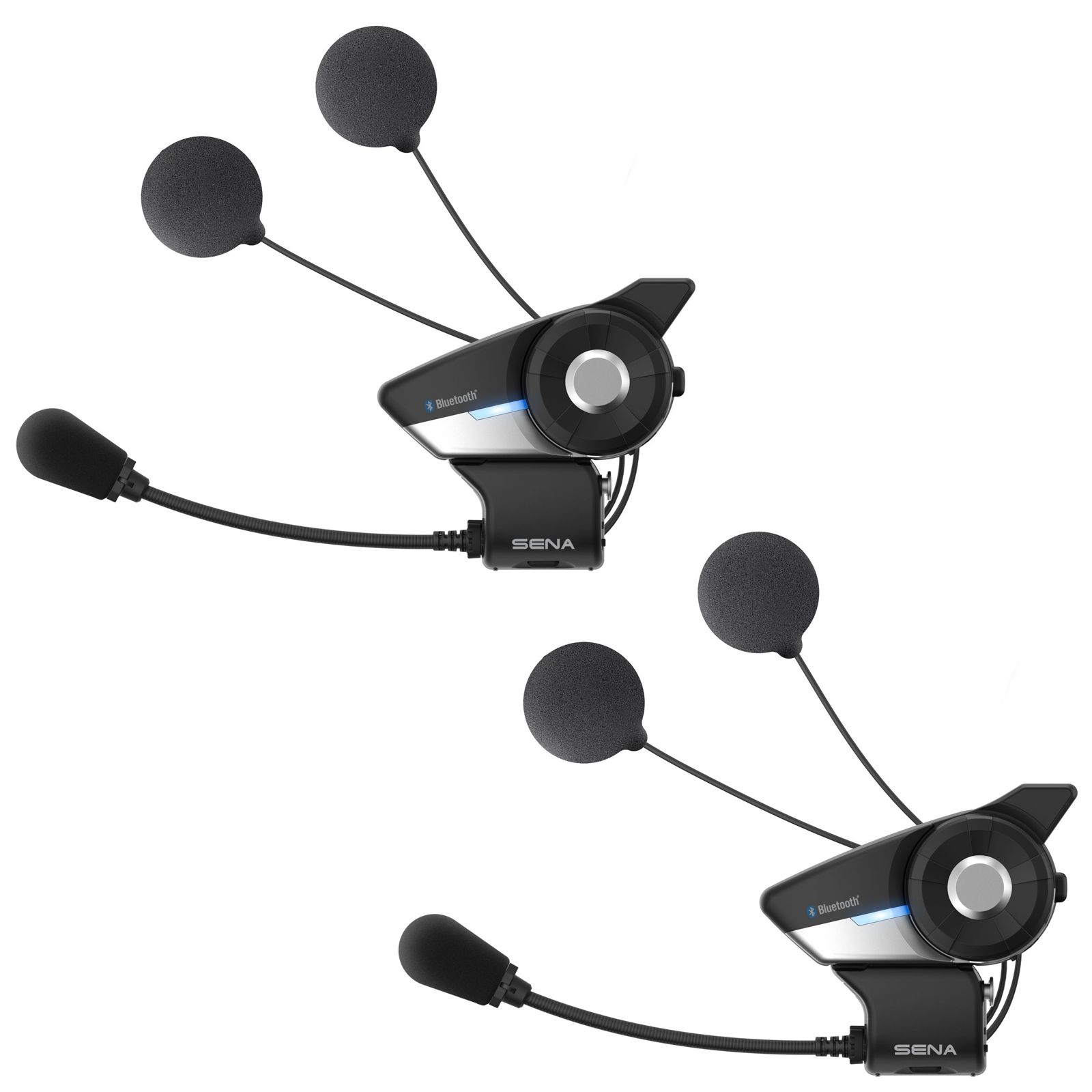 SENA 20S Evo double set incl. HD speaker- Bluetooth communication system for motorcycles-