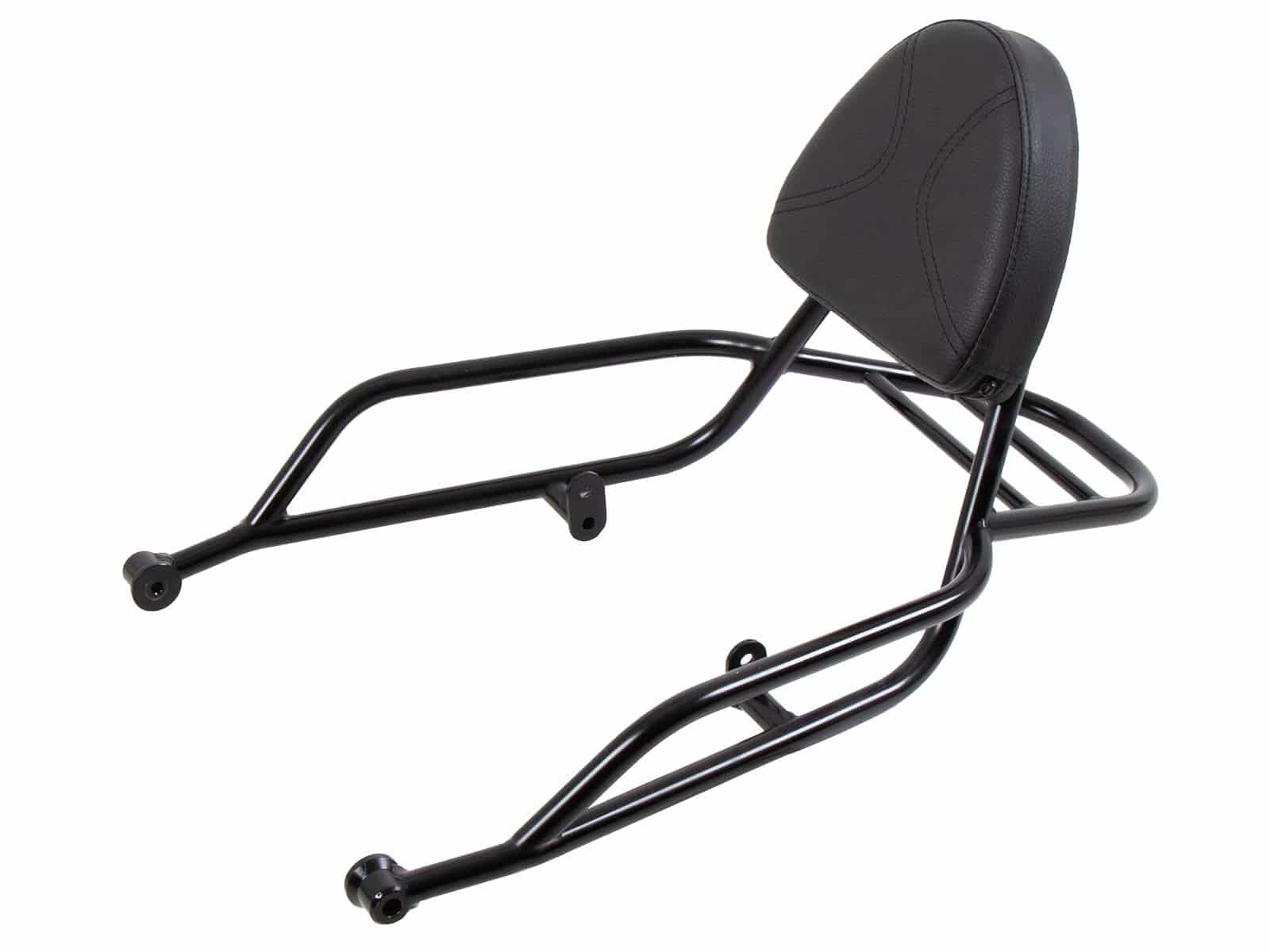 Sissybar with luggage rack black for Moto Guzzi V7 850 Special/Stone/Centenario (21-24)