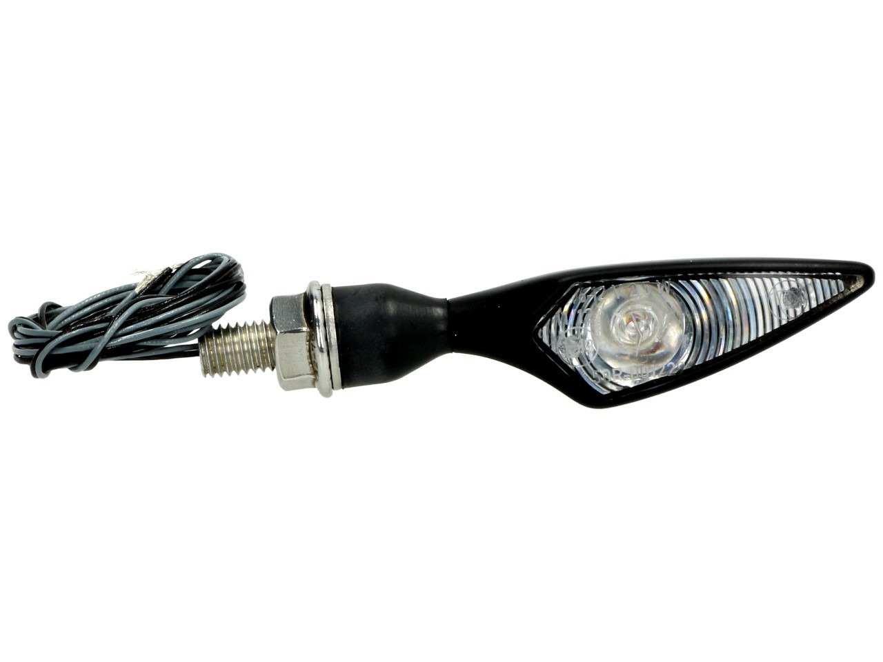Kellermann turn signal, rhombus, steel, LED, VL/HR, 12 V, black satin, M8x20, E-tested