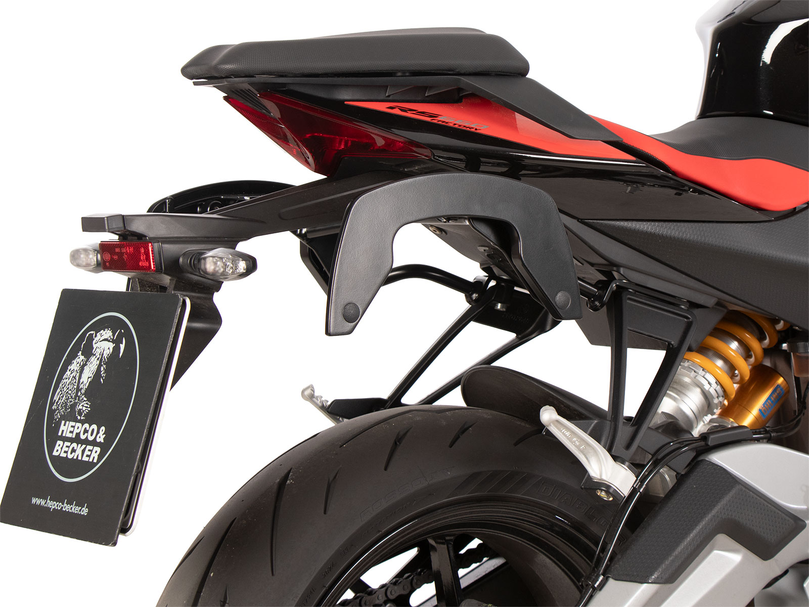 C-Bow side carrier black for Aprilia RS 660 / Factory (25-) Hepco & Becker