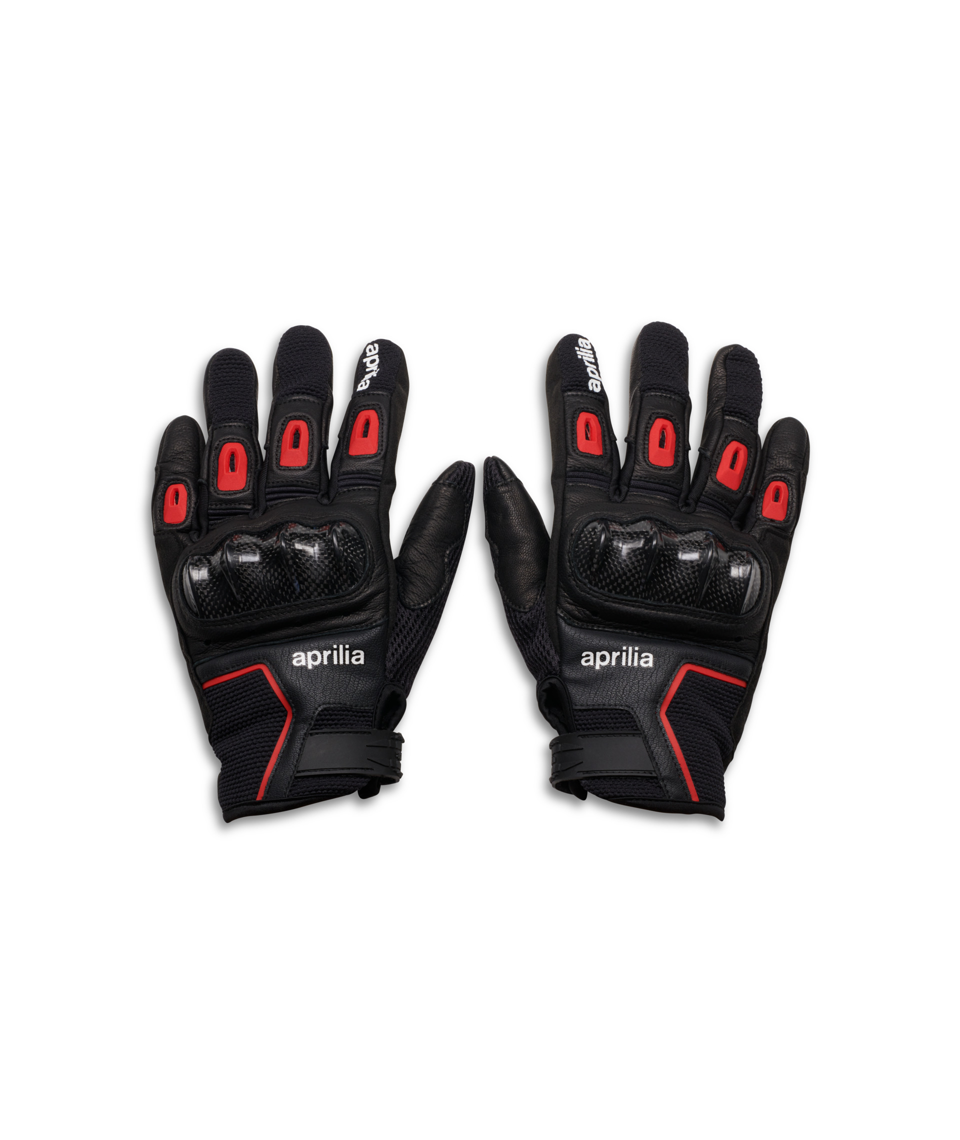 Aprilia gloves men black red