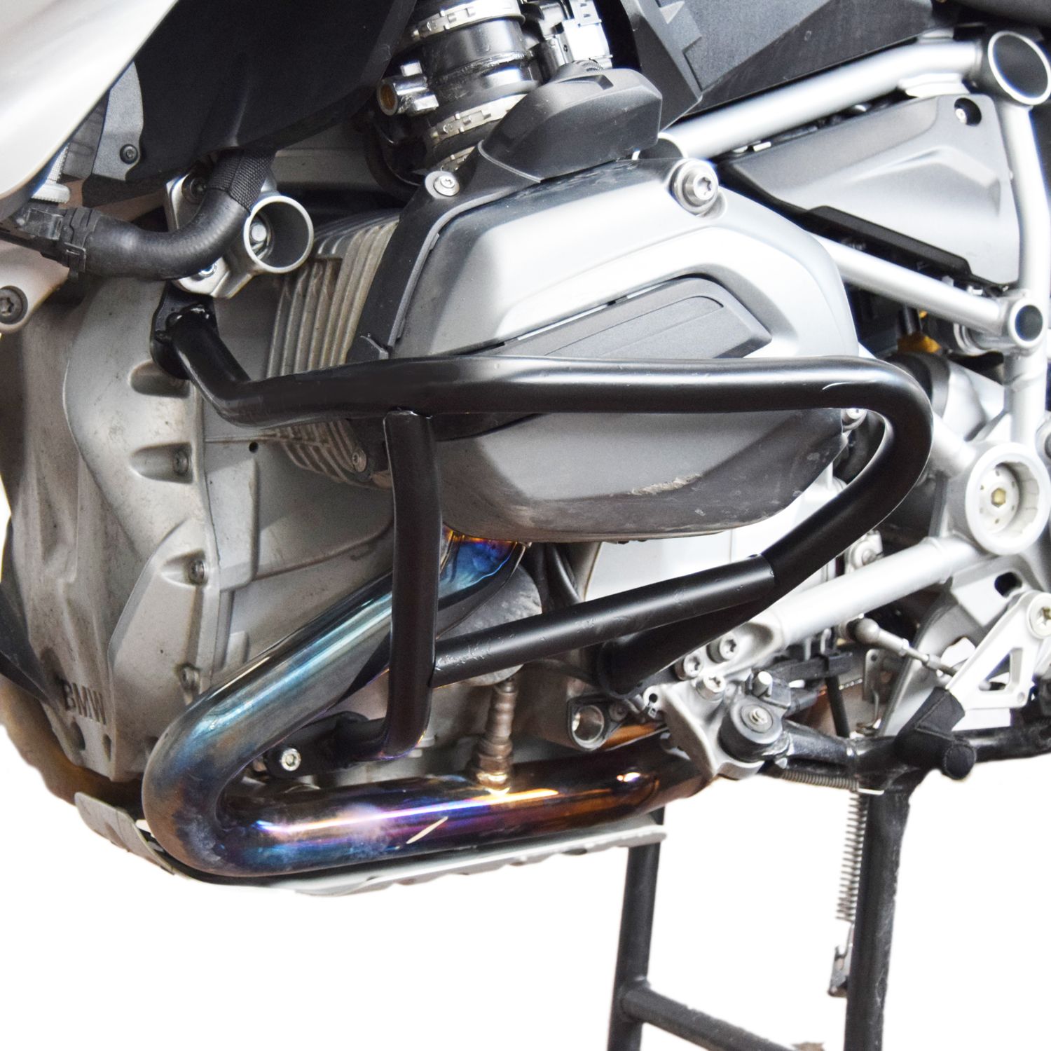 Lower crash bar for BMW R 1200 GS LC /Rallye (13-18), pair, black