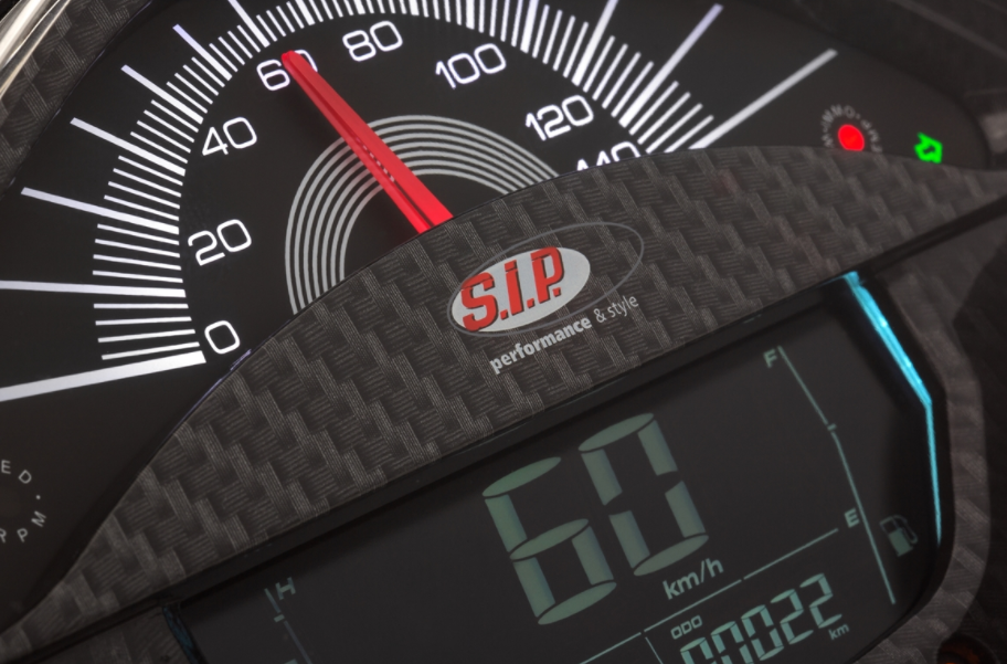 Tachometer / speedometer for Vespa Primavera / Sprint 50-150cc 2T/4T AC, carbonlook
