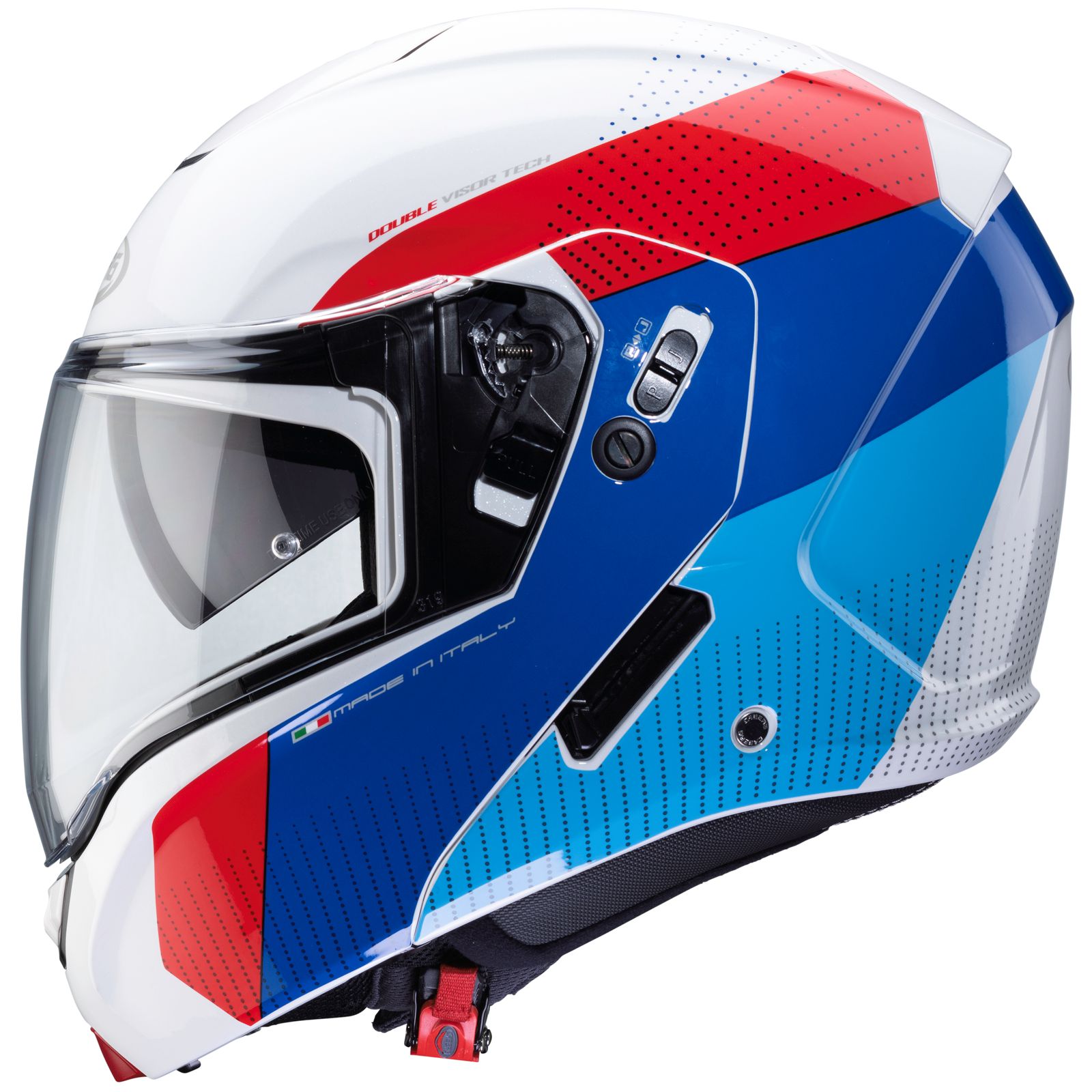 Caberg Helmet Horus Scout, white metallic / red-blue