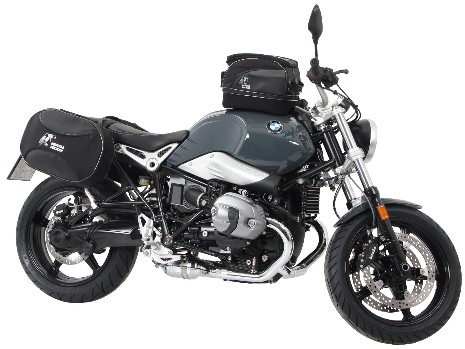 C-Bow side carrier black for BMW R nineT Pure (17-23) Hepco & Becker