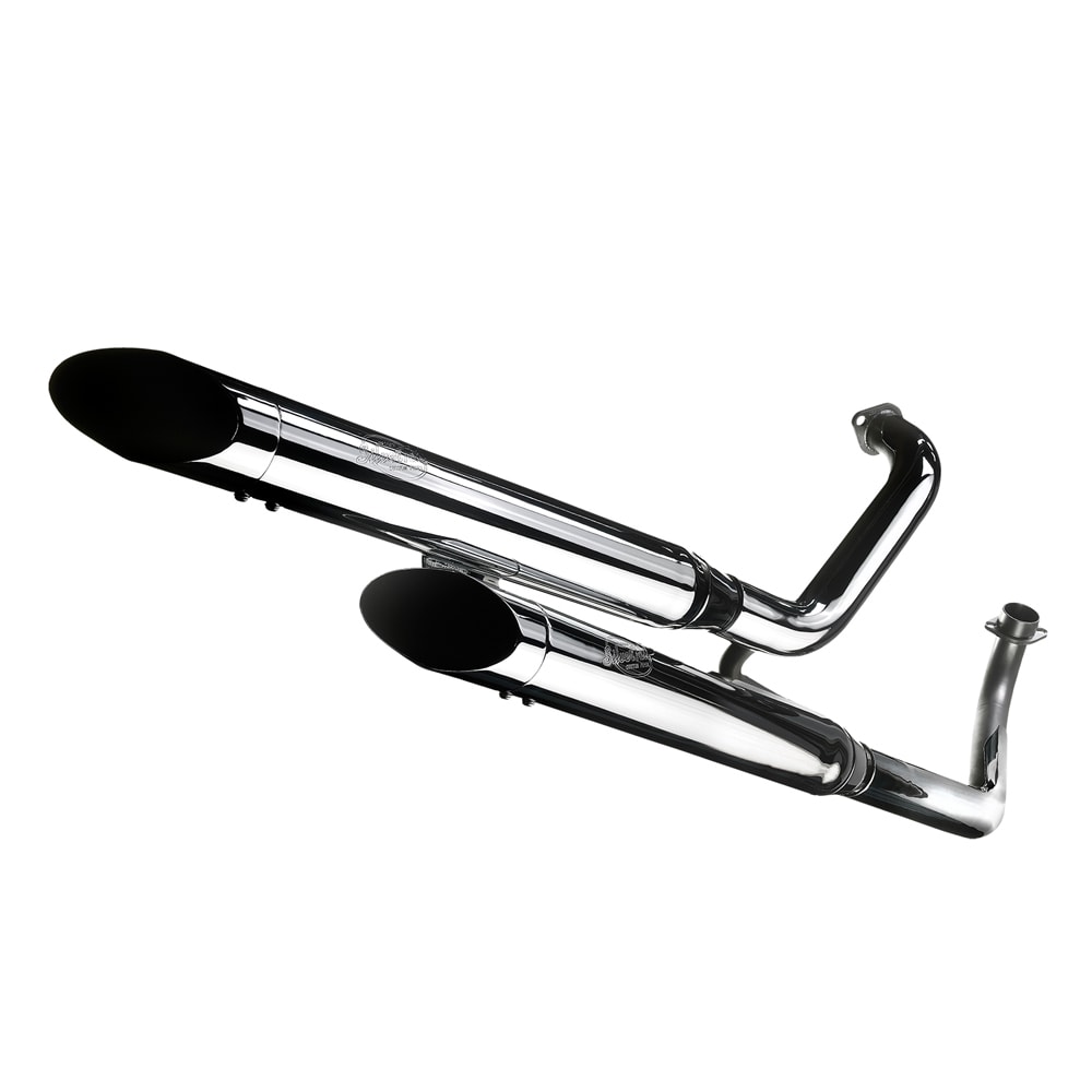 LeoVince exhaust system Silver Tail, Slip On for Yamaha XV Virago