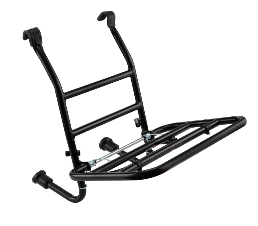 Luggage rack front for Vespa PX 80-200cc, foldable, black