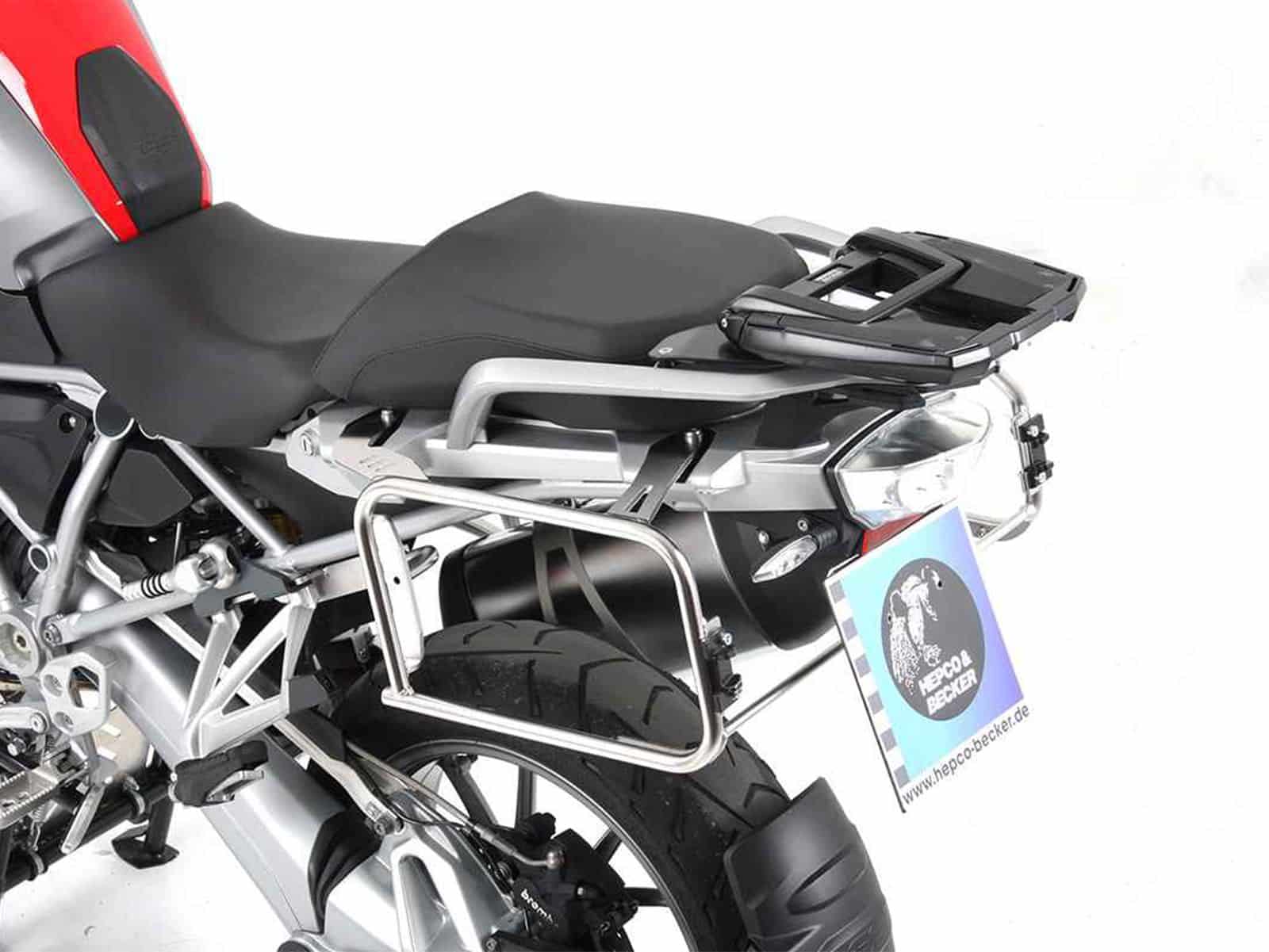 Case carrier set Cutout carrier incl. case set Xplorer Cutout black for BMW R 1200 GS LC (13-18)