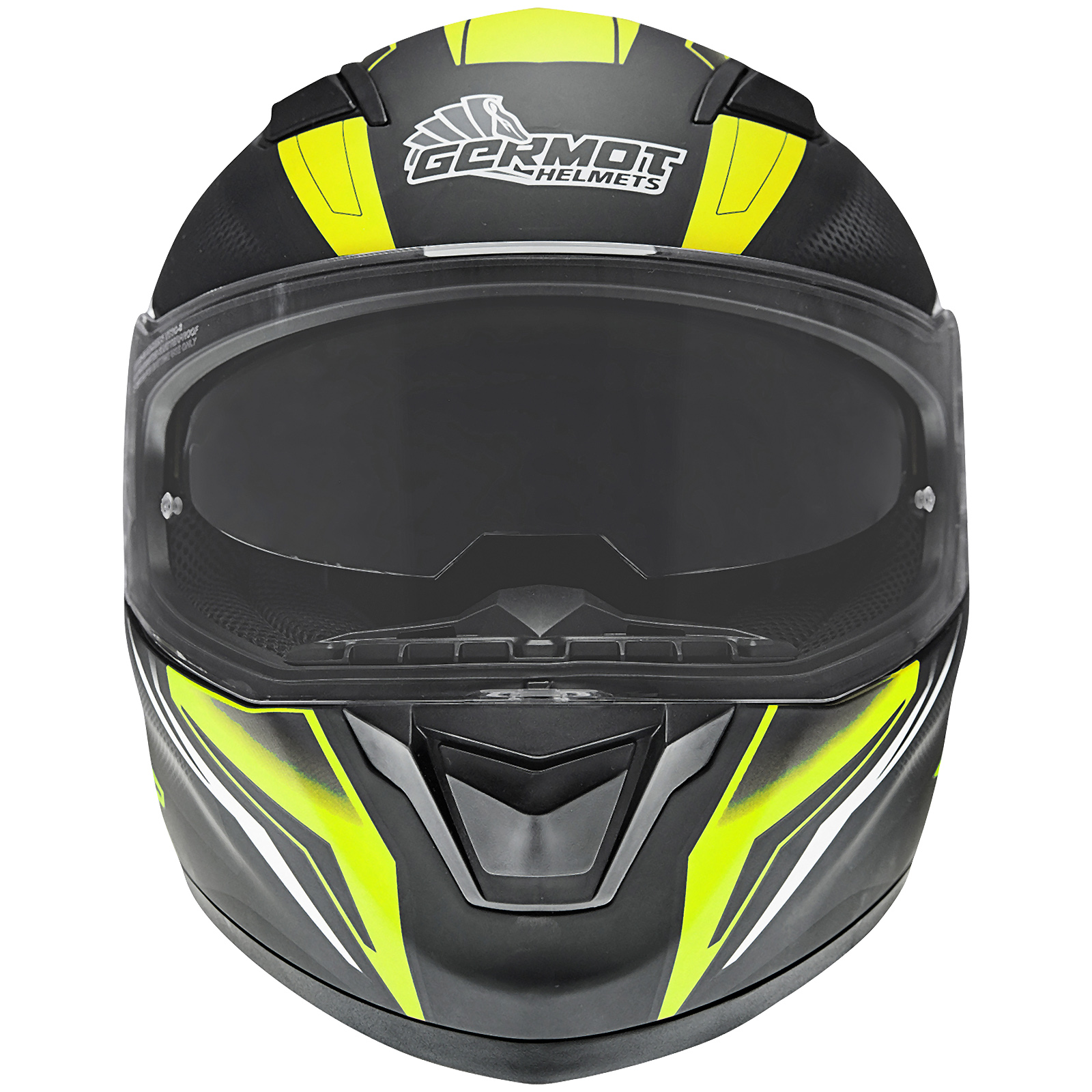 Germot full-face helmet GM 330, matte black / fluo yellow
