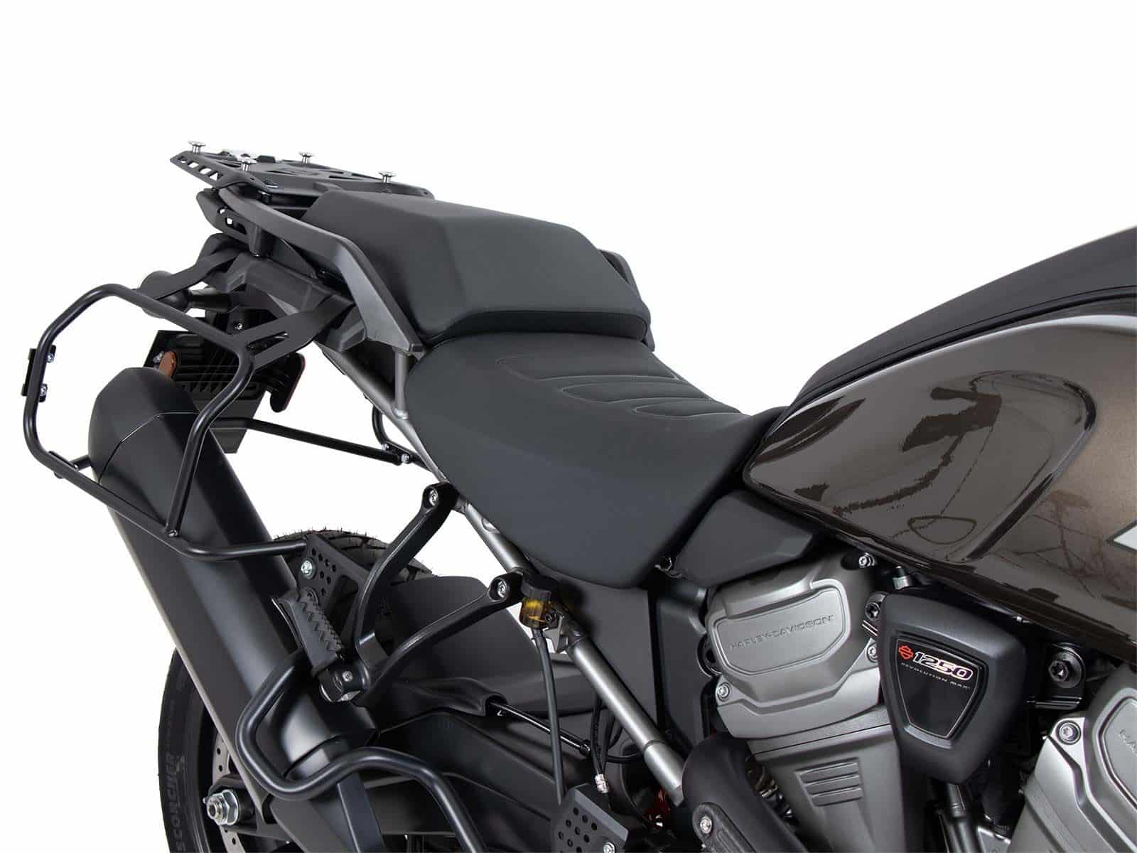 Case carrier set Cutout incl. case set Xplorer Cutout black for Harley Davidson Pan America (21-)