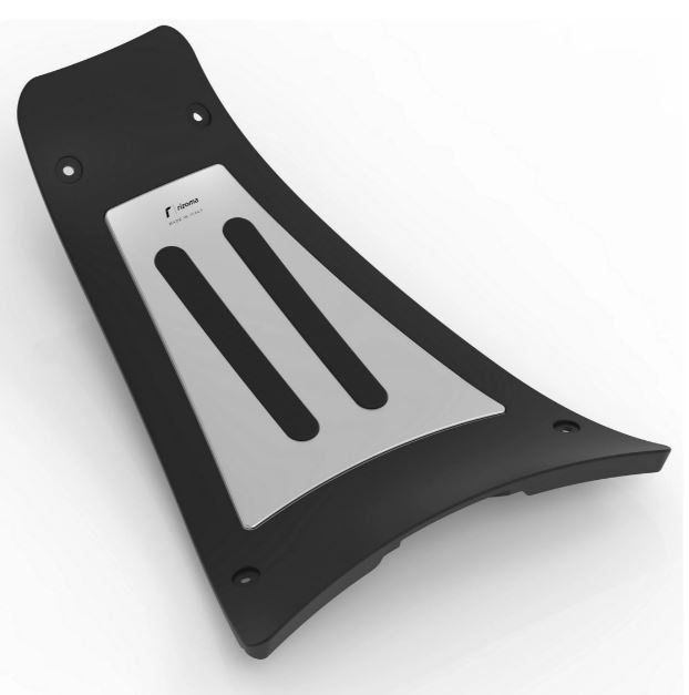 Footwell cover RIZOMA for Vespa GTS/GTS Super/GTV/GT, silver/black