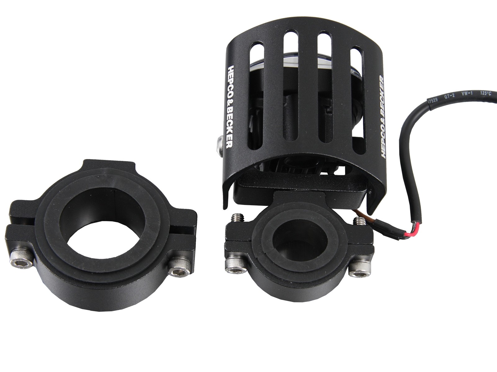 LED auxiliary headlights (set) incl. universal mounting set for BMW F 850 GS (Bj.18-) Original Hepco