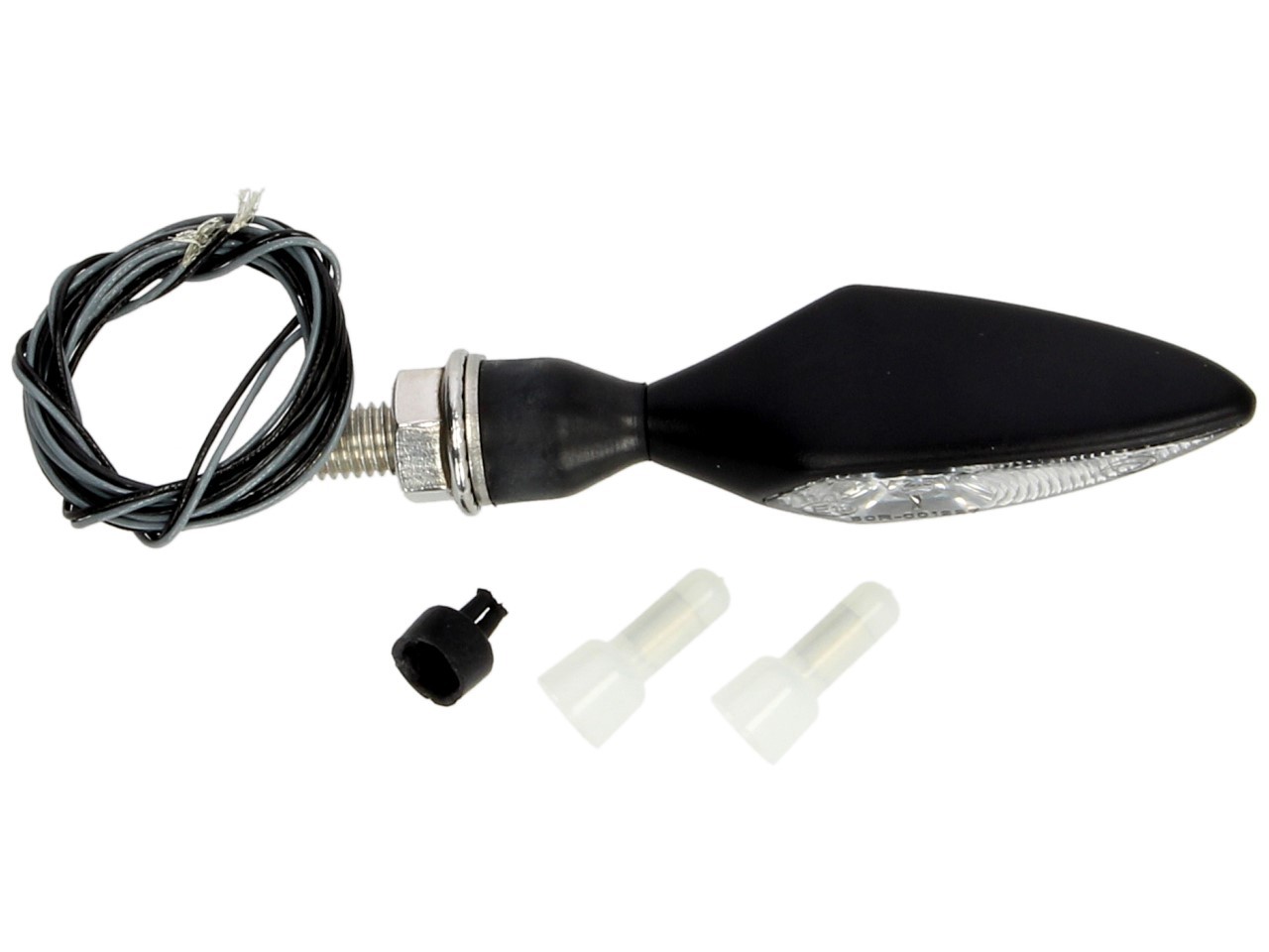 Kellermann turn signal, rhombus, steel, LED, VL/HR, 12 V, black satin, M8x20, E-tested