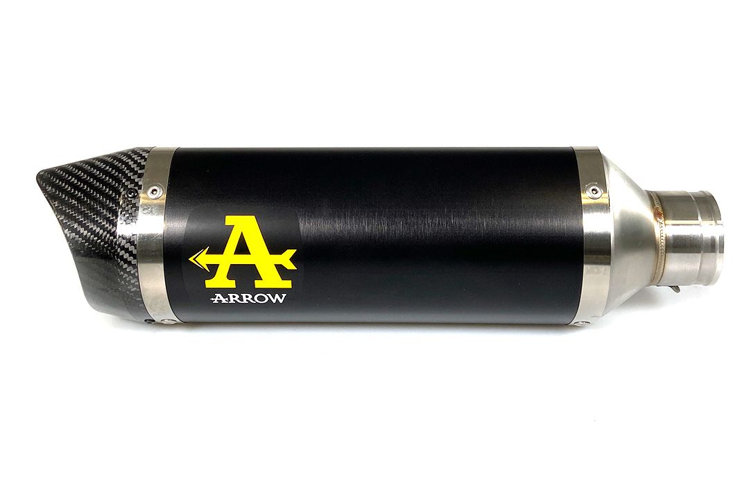 ARROW exhaust DARK THUNDER aluminum with carbon end cap for Yamaha MT-07 (21-)