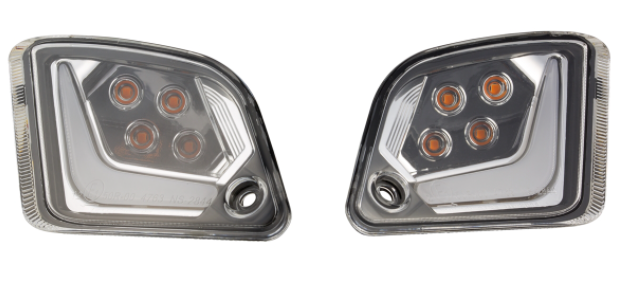 Turn signal kit front & rear for Vespa GTS/GTS Super/GTV/GT 60/GT/GT L ('03-'13), clear