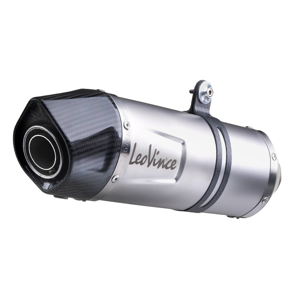 LeoVince exhaust system SBK LV One Evo 2, stainless steel, slip on for Vespa GTS / GTV
