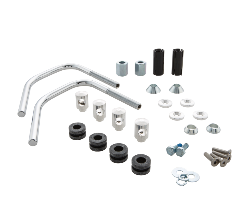 Flyscreen for Vespa Sprint 50-150cc 2T/4T, silver holder, clear
