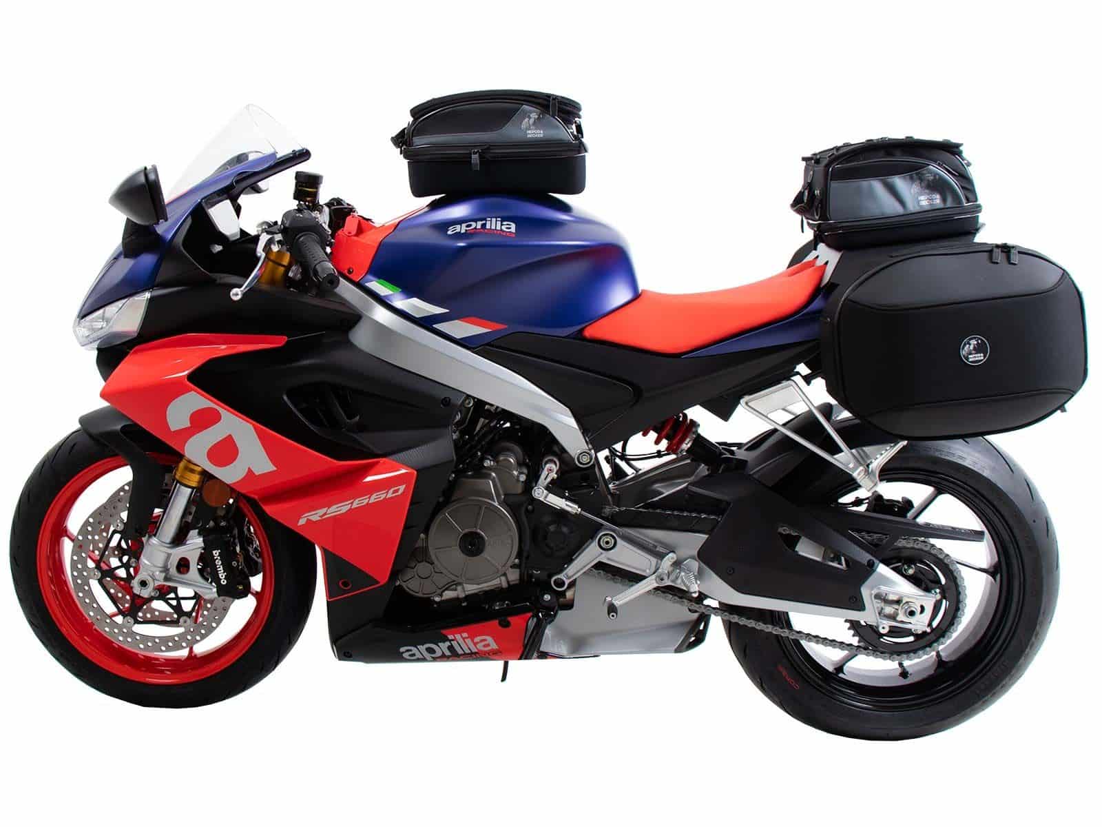 C-Bow side carrier black for Aprilia Tuono 660 (20-21) / RS 660 (20-24) Hepco & Becker