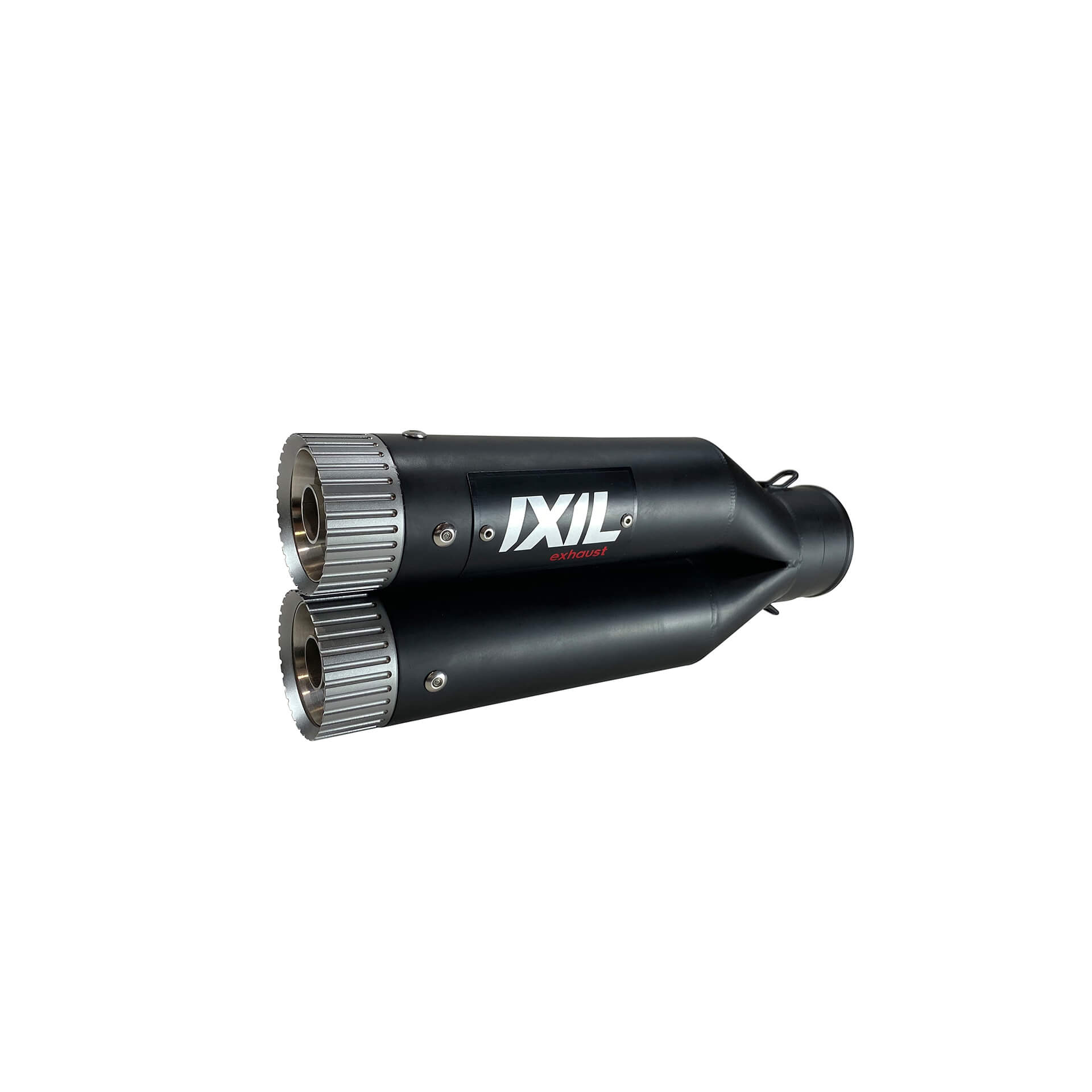 IXIL Hyperlow black XL muffler KTM Duke 690, stainless steel, Dualexit, E-approved