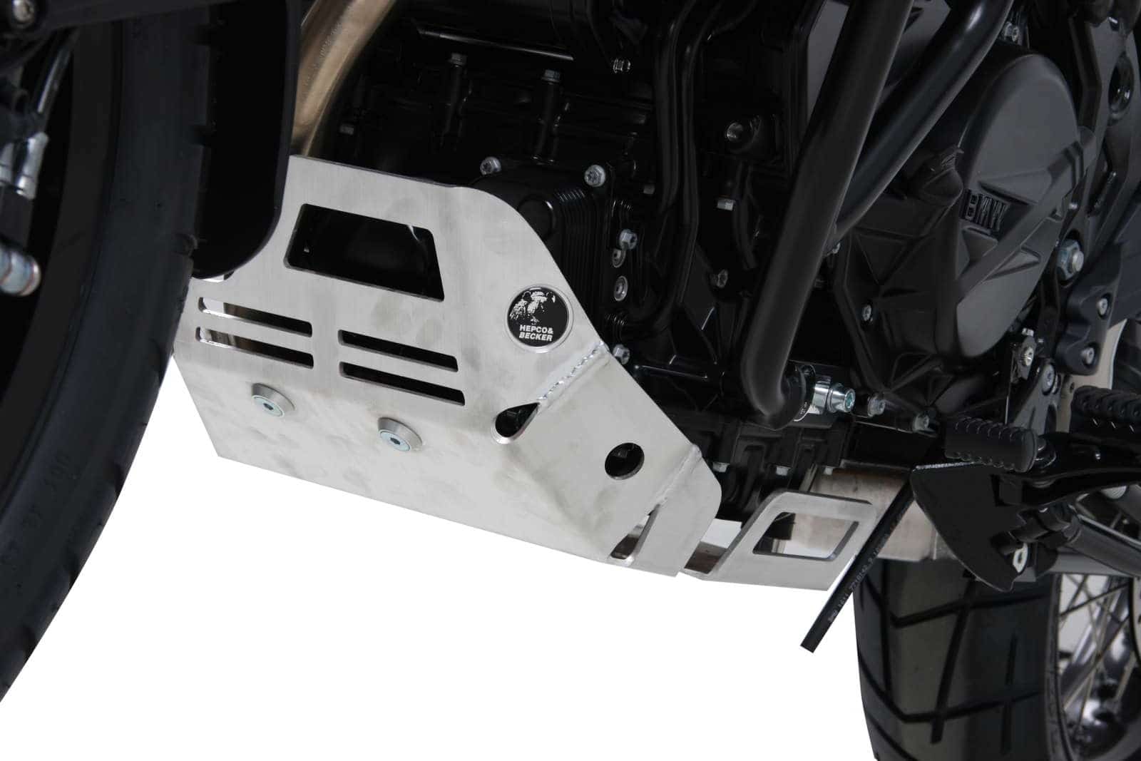 Engine protection plate silver for BMW F 650 GS Twin (08-11)/F 700 GS (12-17) Hepco & Becker