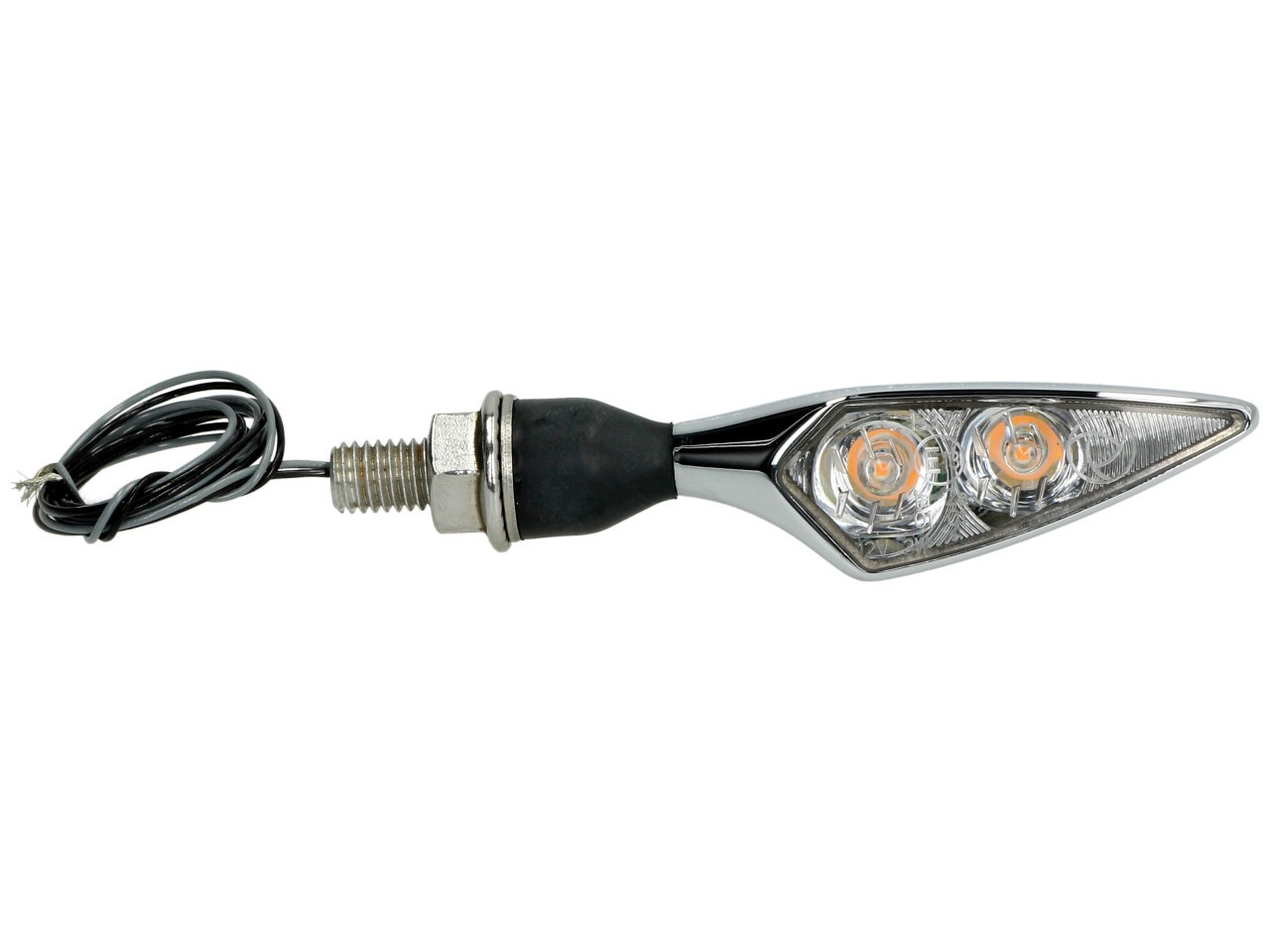Kellermann turn signal, Rhombus Extreme, Alu, LED, VL/HR, 12 V, shiny chrome, M8x20, E-tested