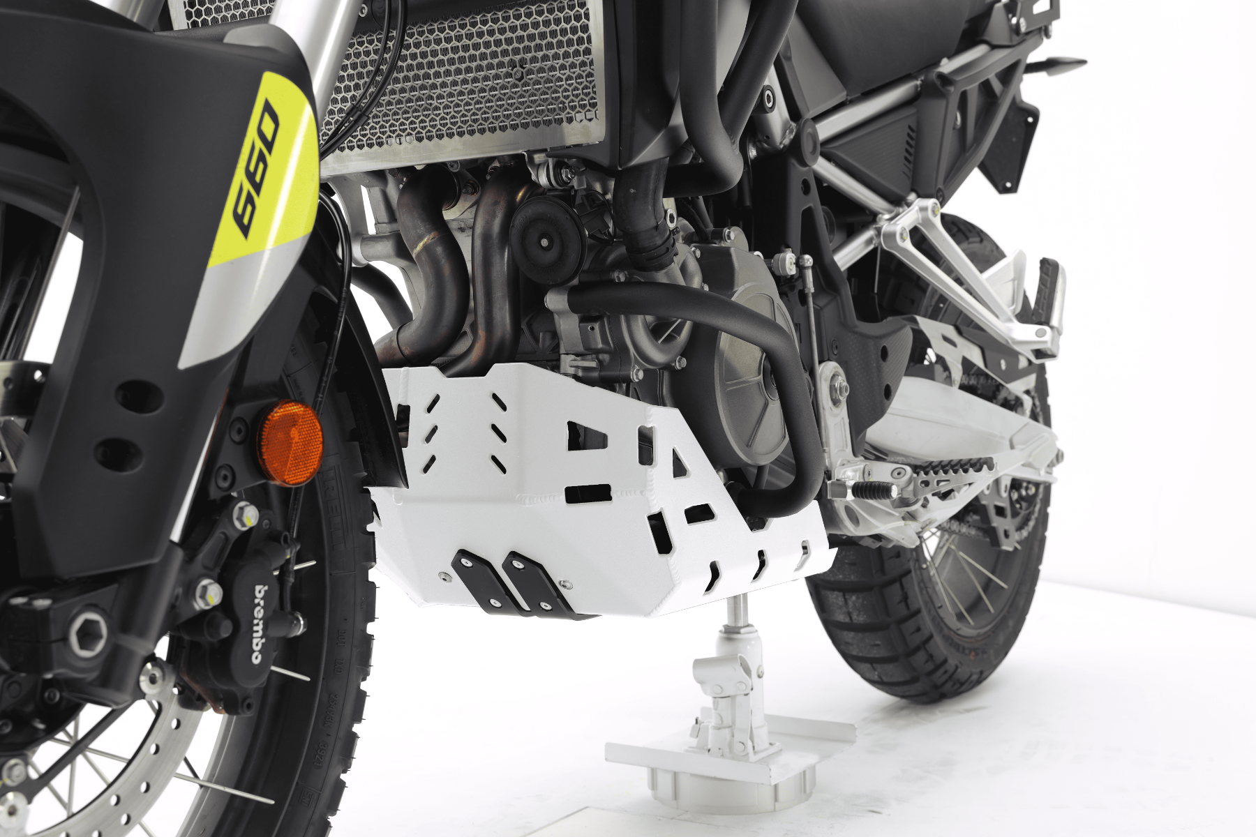 Aluminum engine guard white for Aprilia Tuareg 660
