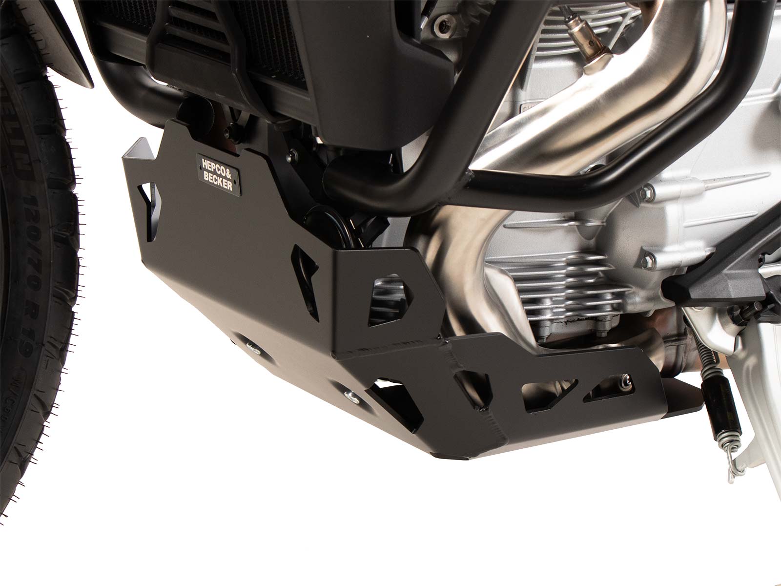 Engine protection plate black for Moto Guzzi Stelvio (24-) Hepco & Becker