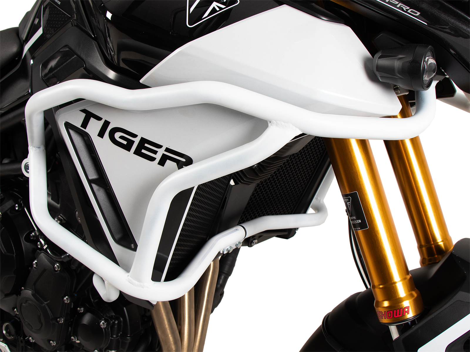 Tank protection bar "Solid" white for Triumph Tiger 900 Rally Pro (24-) Hepco & Becker
