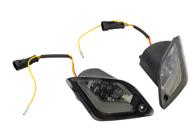 Turn signal kit front & rear for Vespa GTS/GTS Super/GTV 125-300cc ('14-), tinted