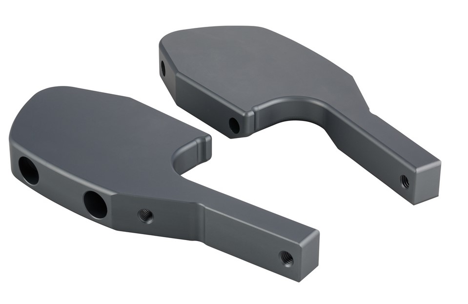 Footrest adapter pillion for Vespa GTS/GTS Super/GTV/GT 60/GT/GT L 125-300ccm, gray matt