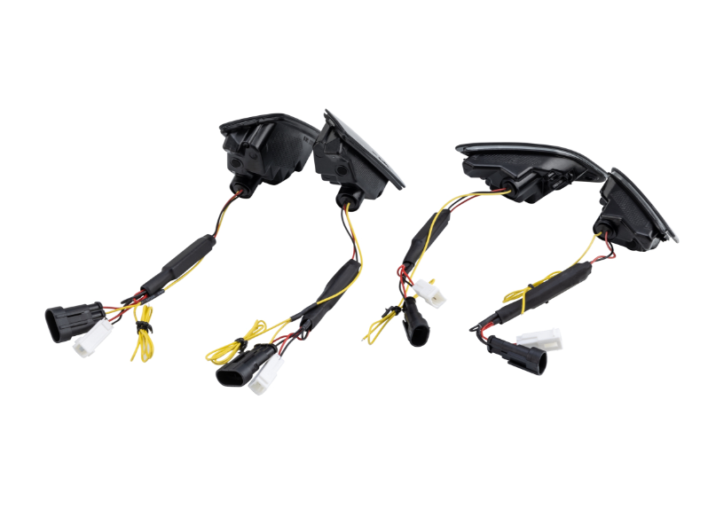 Turn signal kit ZELIONI front & rear for Vespa GTS/GTS Super/GTV 125-300cc, tinted