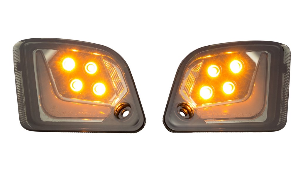 Turn signal kit front & rear for Vespa GTS/GTS Super/GTV/GT 60/GT/GT L ('03-'13), tinted