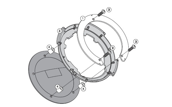 Tank mount for TANKLOCK tank bags Givi