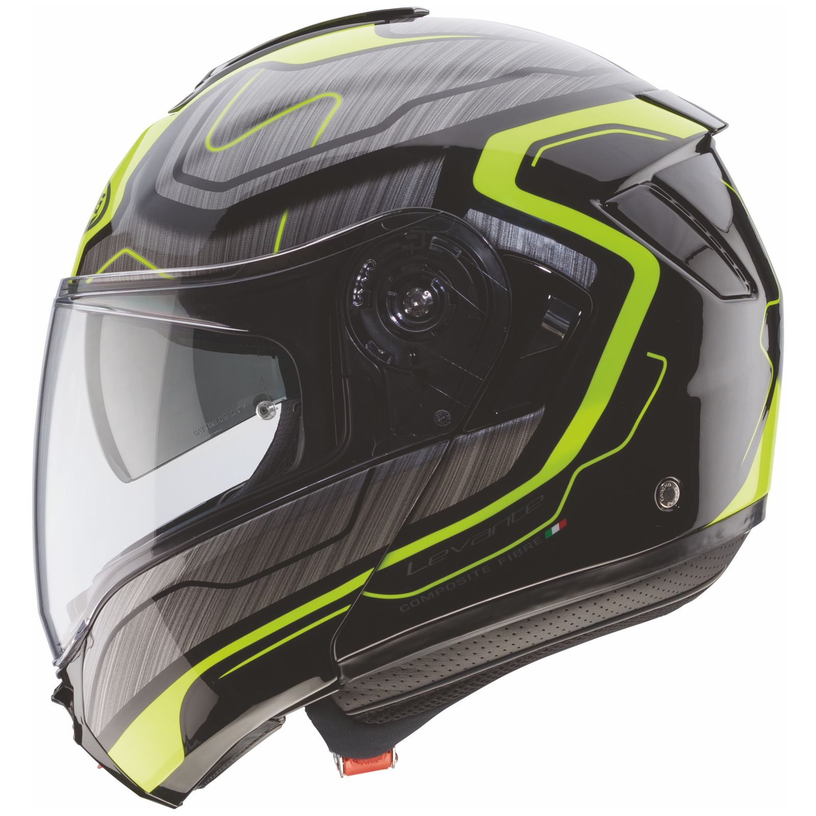 Caberg Helmet Levo Flow, black / gray fluo yellow