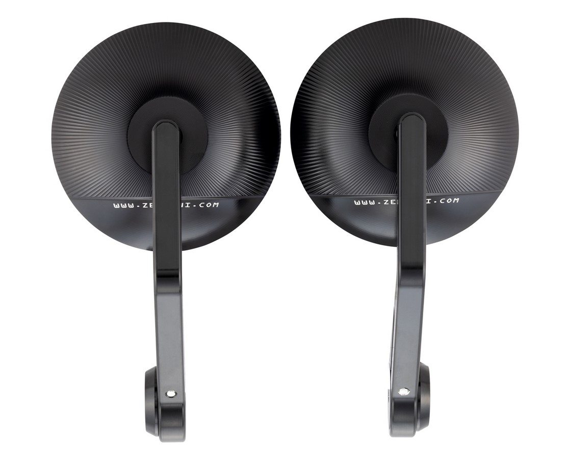 Handlebar end mirror ZELIONI for Vespa, right and left, black anodized