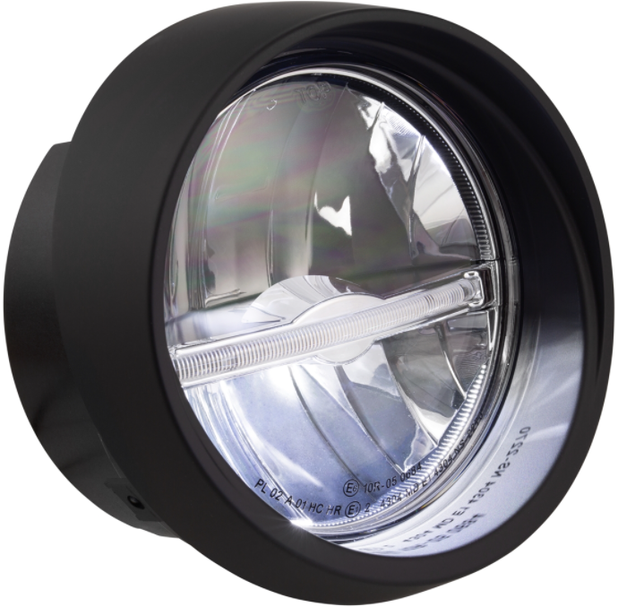 Headlight LED for Vespa Primavera 50-150ccm 2T/4T (-'18), black matt