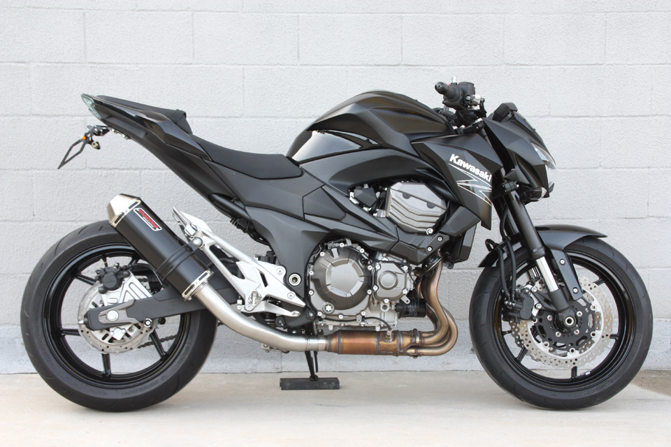 Takkoni muffler Kawasaki Z 800 e, stainless steel, E-approved