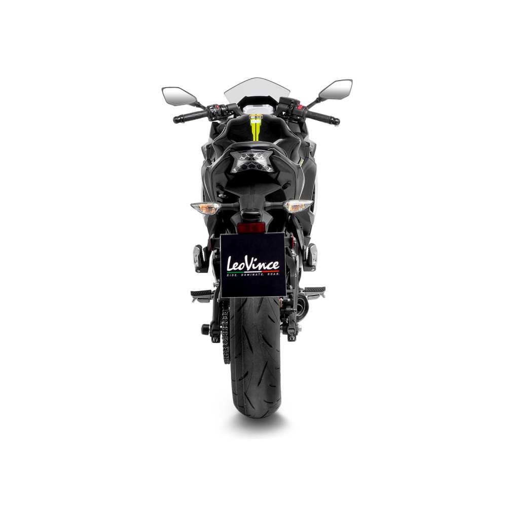 LeoVince complete system LV One Evo for Kawasaki Ninja /Versys /Z 650 , black, E-approval