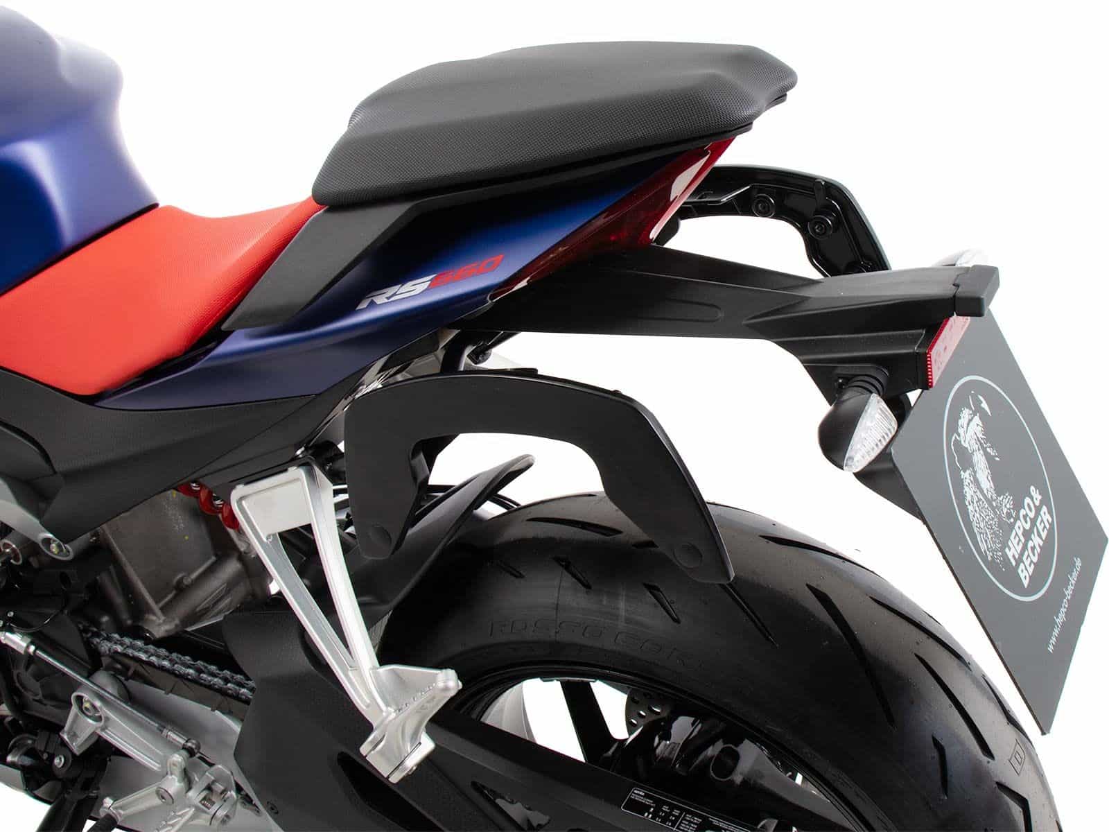 C-Bow side carrier black for Aprilia Tuono 660 (20-21) / RS 660 (20-24) Hepco & Becker