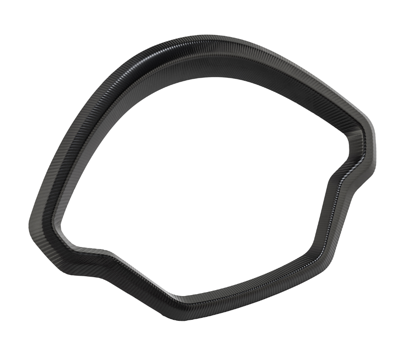 Decorative ring speedometer for Vespa GTS/GTS Super 125/300cc (`22-), aluminum, black anodized