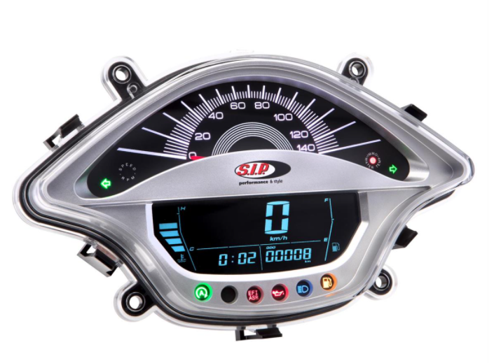 Tachometer / speedometer for Vespa Primavera / Sprint 50-150cc 2T/4T AC, silver