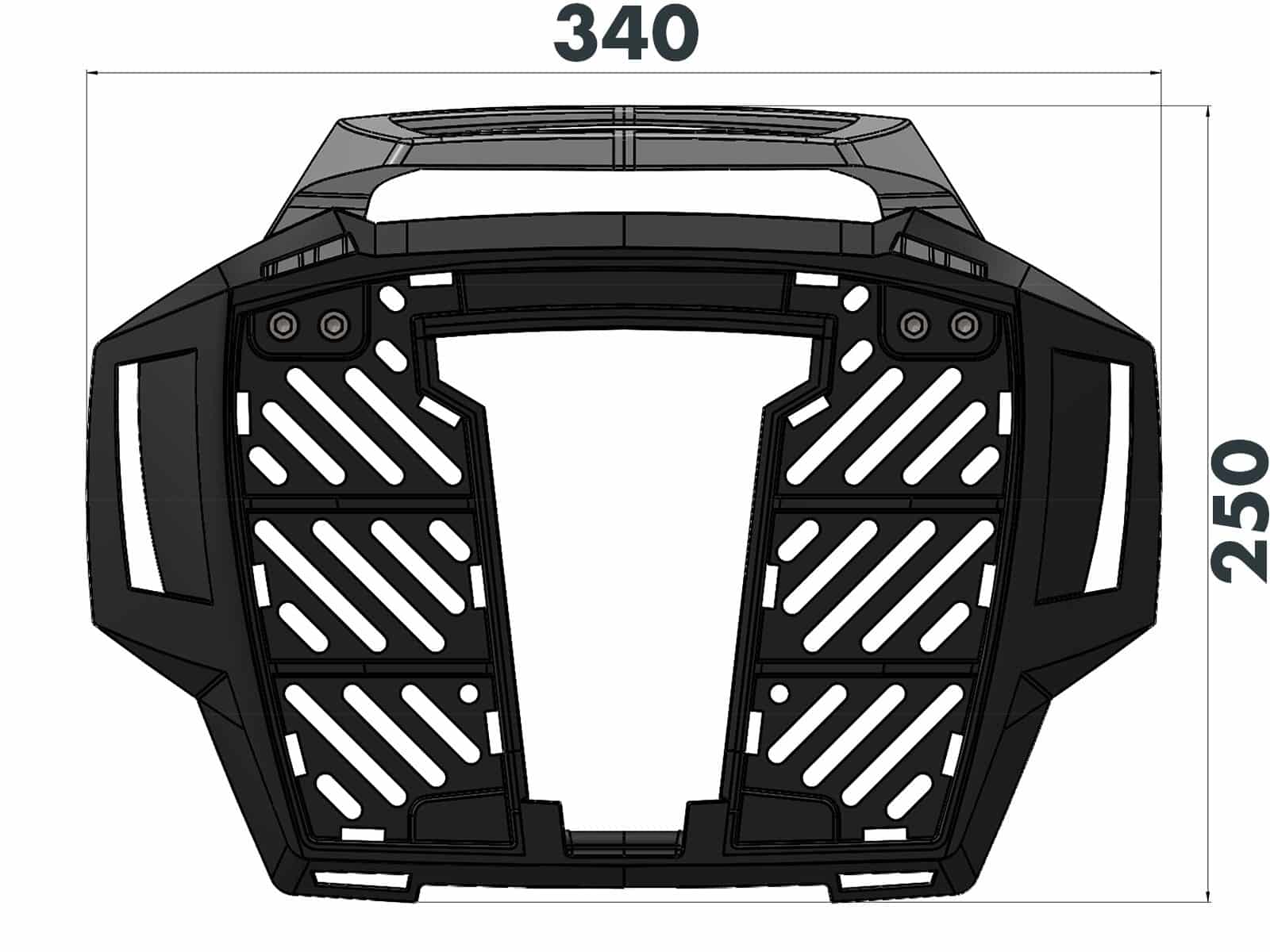 Alurack top case carrier black for Honda X-ADV 750 (21-24) Hepco & Becker