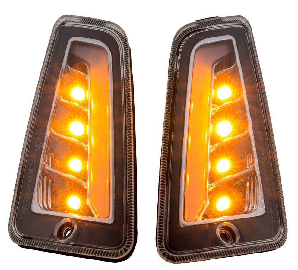 Turn signal kit front left/right for Vespa GTS/GTS Super/GTV/GT 60/GT/GT L ('03-'13), clear