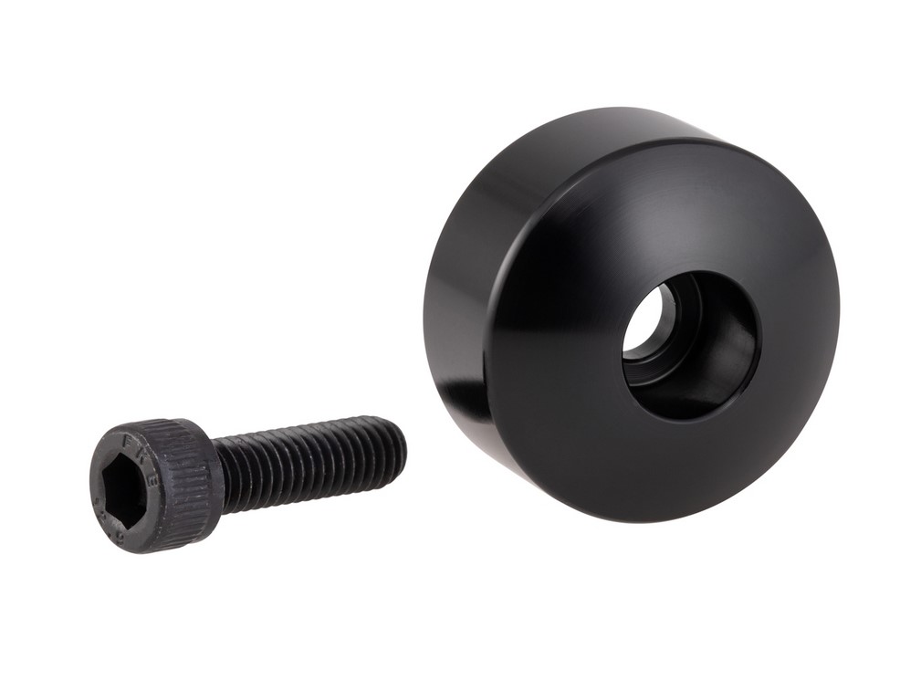 Mounting kit for handlebar end mirrors without handlebar end weights, black