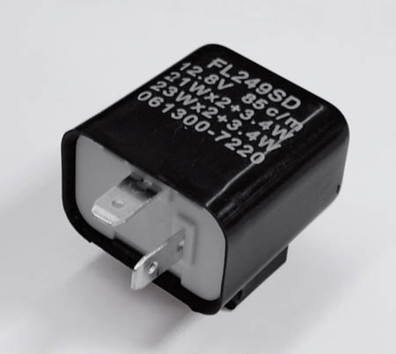 HIGHSIDER smart flasher relay black 2 pole 12V 21W