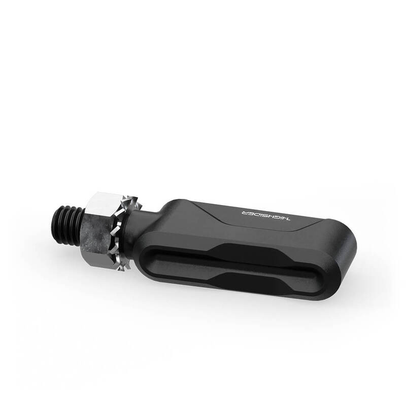 HIGHSIDER Pro Esagano-RS LED turn signal housing black / lens smoke gray (pair), front & rear