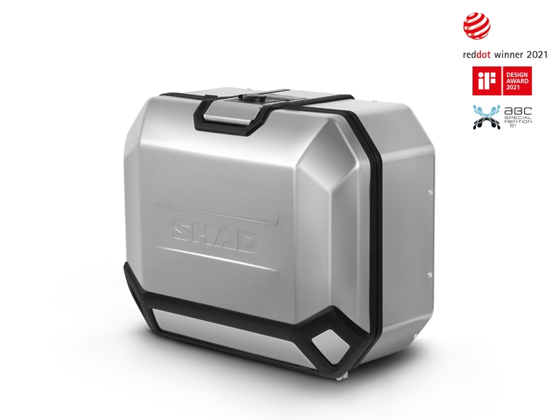 Shad side case Terra TR36, left, aluminum silver, 36 l