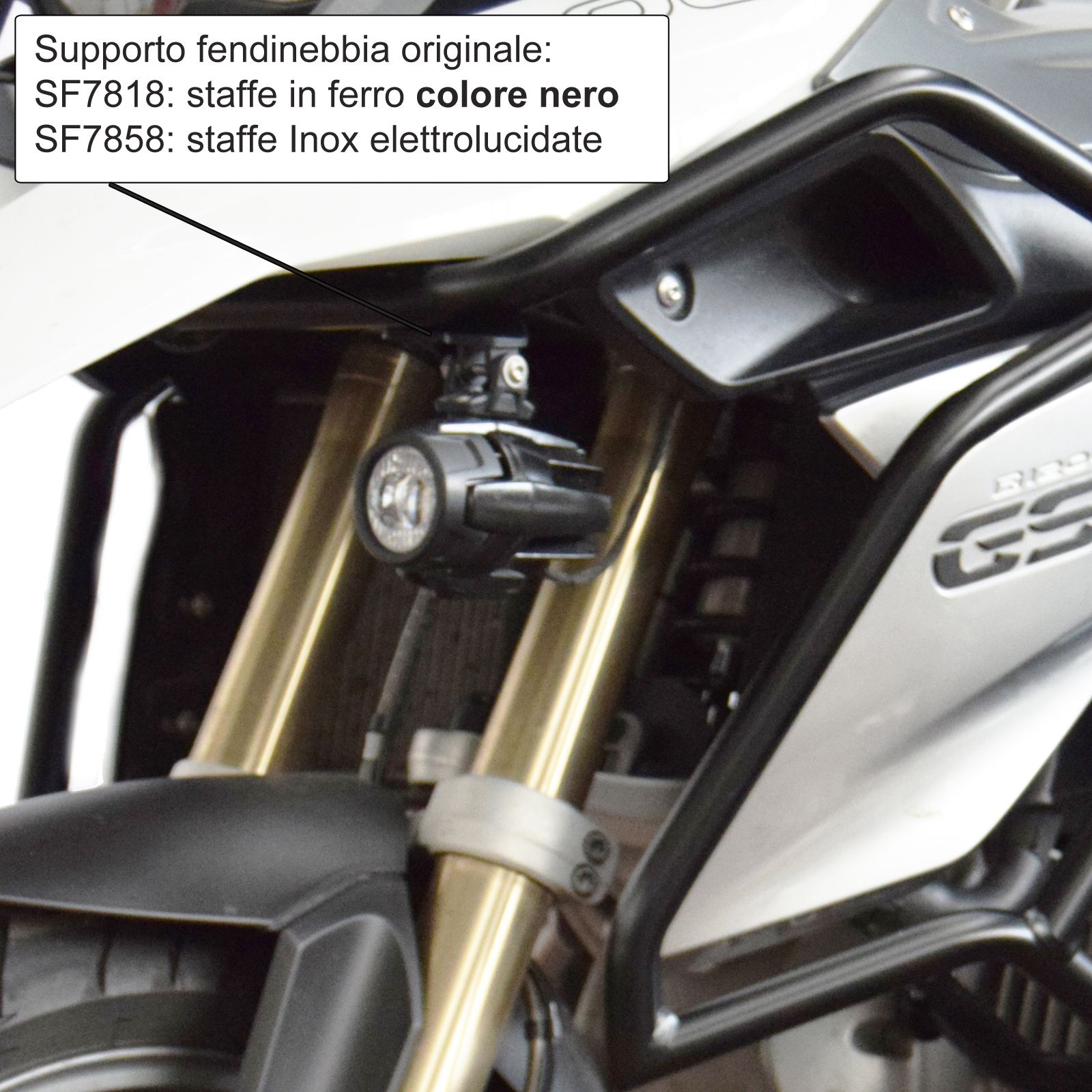 Bracket for fog light for BMW R 1200 GS LC (13-16), black