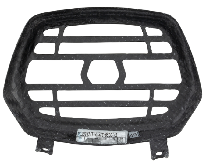 Lamp ring with grille for Vespa Sprint 50-150cc 2T/4T ('13-'18), Carbon